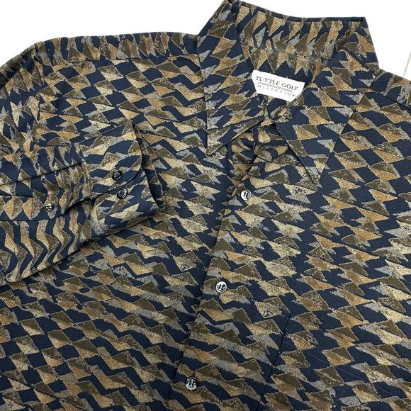 Tuttle Golf Collection Men's‎ long sleeve shirt Medium Made in Italy - Picture 1 of 6